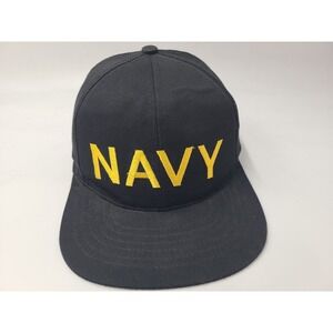 Vintage US Navy Spellout Snapback (Fits Small) Hat Cap United States Military